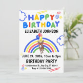 Donkey Birthday Invitation White Einladung (Stehend Vorderseite)