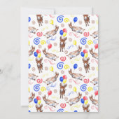 Donkey Birthday Invitation White Einladung (Rückseite)