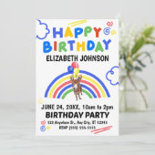 Donkey Birthday Invitation White Einladung (Stehend Vorderseite)