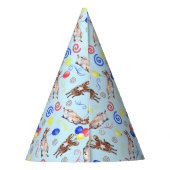 Donkey Birthday Party Hat in Blue Partyhütchen (Rückseite)