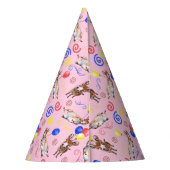 Donkey Birthday Party Hat in Pink Partyhütchen (Rückseite)