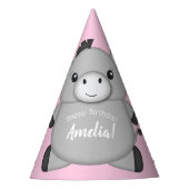 Donkey Birthday Party Pink Partyhütchen (Vorderseite)