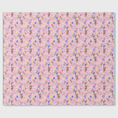 Donkey Birthday Wrapping Paper in Pink Geschenkpapier (Flach)