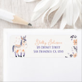 Donkey Boho Peach Lavender Floral Design - (Insitu)