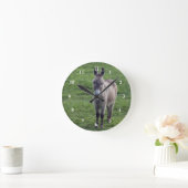 Donkey Brown Tan Animal Foto Runde Wanduhr (Zuhause)