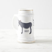 Donkey Cartoon Bierglas (Vorderseite Links)