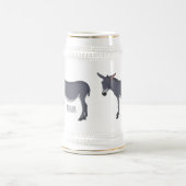Donkey Cartoon Bierglas (Mittel)