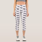 Donkey Cartoon Capri Leggings (Vorderseite)