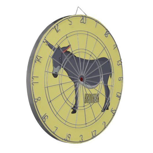 Donkey Cartoon Dartscheibe (Vorderseite Links)