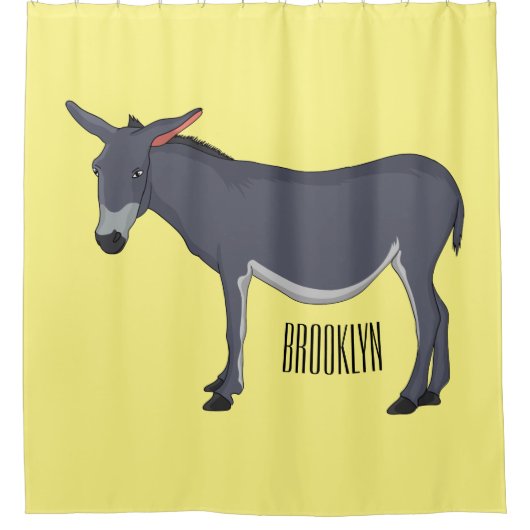 Donkey Cartoon Duschvorhang (Vorderseite)