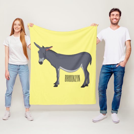 Donkey Cartoon Fleecedecke (Beispiel)