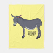 Donkey Cartoon Fleecedecke (Vorderseite)