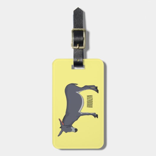 Donkey Cartoon Gepäckanhänger (Vorderseite vertikal)