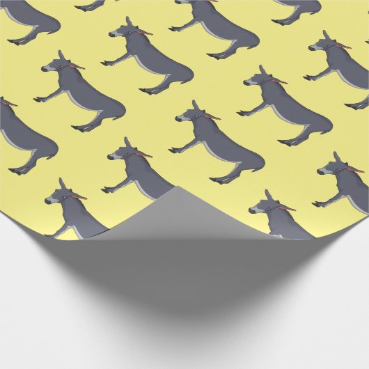 Donkey Cartoon Geschenkpapier (Ecke)