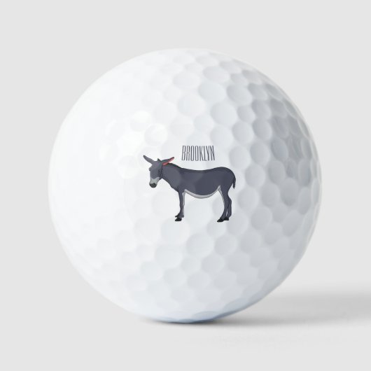 Donkey Cartoon Golfball (Vorderseite)