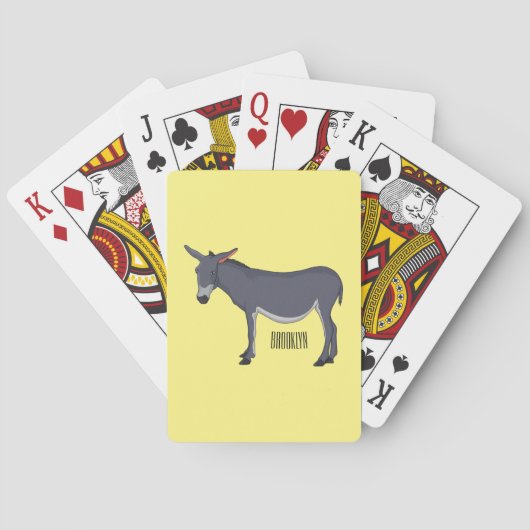 Donkey cartoon illustration spielkarten (Rückseite)