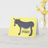 Donkey Cartoon Karte (Gelbe Blume)