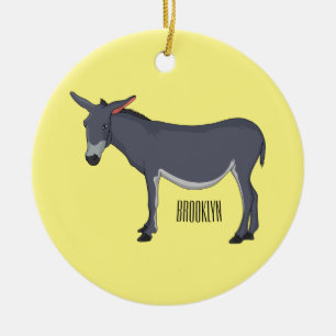 Donkey Cartoon Keramik Ornament