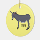 Donkey Cartoon Keramik Ornament (Links)