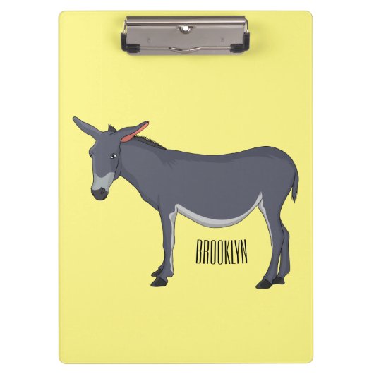 Donkey Cartoon Klemmbrett (Vorderseite)