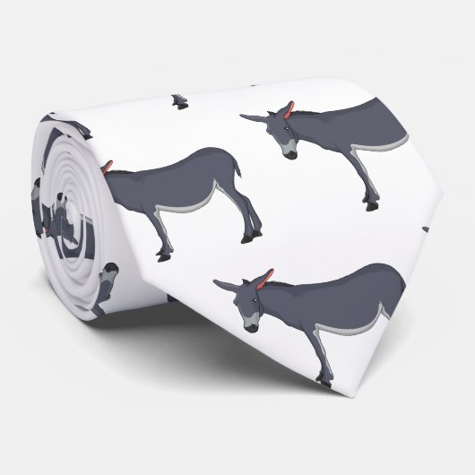 Donkey Cartoon Krawatte (Gerollt)