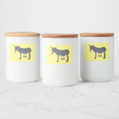 Donkey Cartoon Lebensmitteletikett (Flaschen)