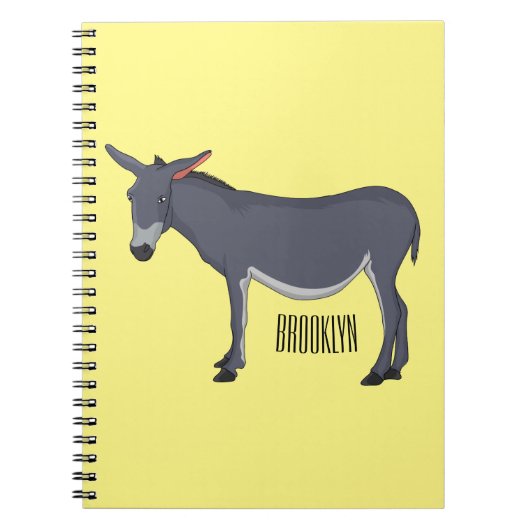 Donkey Cartoon Notizblock (Vorderseite)