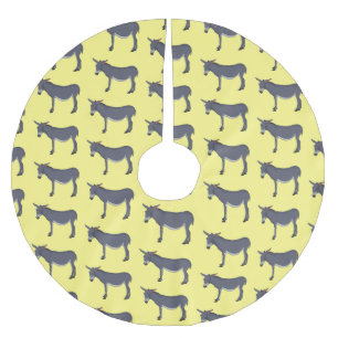 Donkey Cartoon Polyester Weihnachtsbaumdecke
