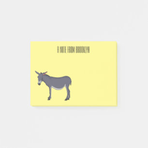 Donkey Cartoon Post-it Klebezettel