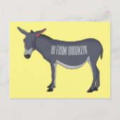 Donkey Cartoon Postkarte (Vorderseite)
