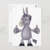 Donkey Cartoon Postkarte (Vorne/Hinten)