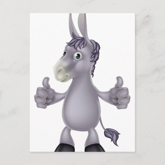 Donkey Cartoon Postkarte (Vorderseite)