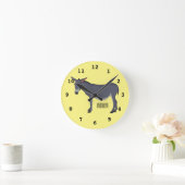 Donkey Cartoon Runde Wanduhr (Zuhause)