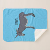 Donkey Cartoon Sherpadecke (Vorderseite (Horizontal))
