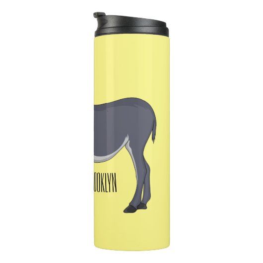 Donkey Cartoon Thermosbecher (Nach rechts gedreht)