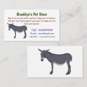 Donkey Cartoon Visitenkarte (Vorne/Hinten)