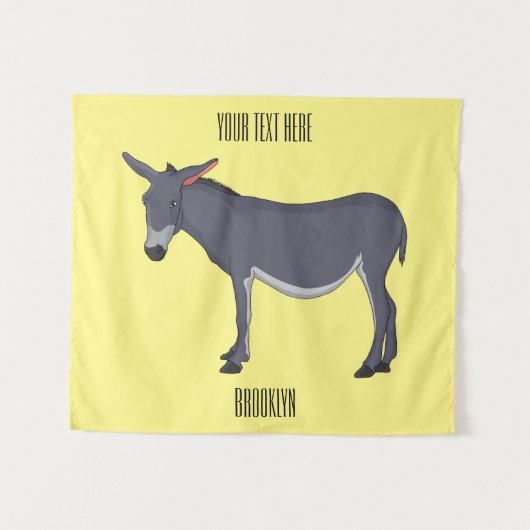 Donkey Cartoon Wandteppich (Vorderseite (Horizontal))