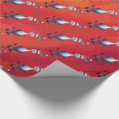 Donkey Christmas auf Green Geschenkpapier (Ecke)