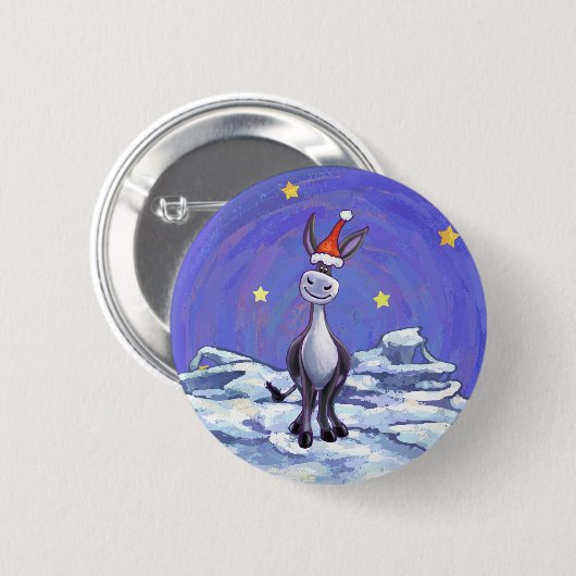 Donkey Christmas Button (Vorne & Hinten)