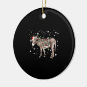 Donkey Christmas Color Lights Xmas Weihnachtsmannm Keramik Ornament (Links)