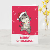 Donkey Christmas Donkeys Winter Animals Card Karte (Gelbe Blume)