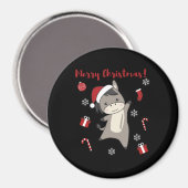 Donkey Christmas Donkeys Winter Animals Magnet (Vorderseite/Rückseite)