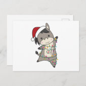 Donkey Christmas Donkeys Winter Animals Postkarte (Vorne/Hinten)