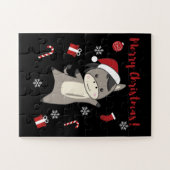 Donkey Christmas Donkeys Winter Animals Puzzle (Horizontal)