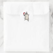 Donkey Christmas Donkeys Winter Animals Runder Aufkleber (Tasche)