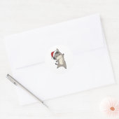 Donkey Christmas Donkeys Winter Animals Runder Aufkleber (Umschlag)