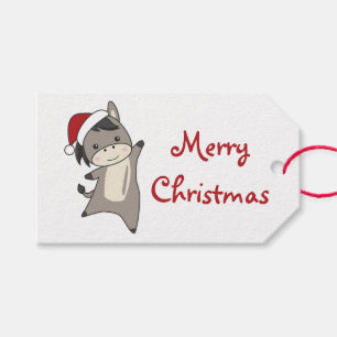 Donkey Christmas Donkeys Winter Animals Trucker Ha Geschenkanhänger