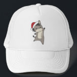 Donkey Christmas Donkeys Winter Animals Truckerkappe<br><div class="desc">The donkey for Christmas with fairy lights. Funny animals with ohrs and snow to the holidays. Also funny for Christmas in July. Donkeys are sweet animals and perfekt for Christmas.</div>