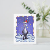 Donkey Christmas Feiertagspostkarte (Stehend Vorderseite)