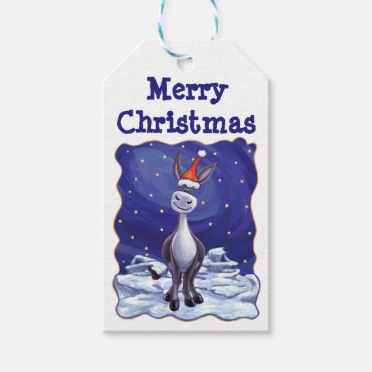 Donkey Christmas Geschenkanhänger (Vorderseite)